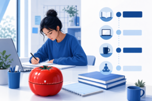 Leia mais sobre o artigo Técnica Pomodoro Adaptada para Concurseiros: Foco Máximo em Blocos de Tempo